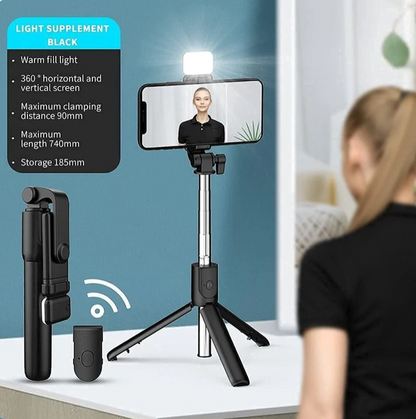 All-in-One Wireless Bluetooth Selfie Stick Tripod
